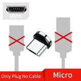 3-IN-1 MAGNETIC CABLE CHARGER - MICROUSB TYPE C LIGHTNING CORD FAST ADAPTER