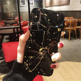 Lovable Phone Case For iPhone (Gold Foil Glitter Marble)