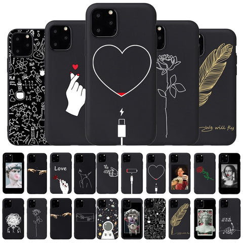 Love Couple Rose Soft Case For iPhone