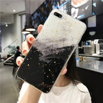 Lovable Phone Case For iPhone (Gold Foil Glitter Marble)