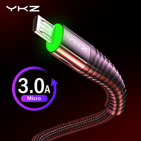 LED Micro USB Cable Fast Charging Date Cable