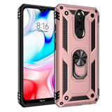 Redmi 8 Armor Ring Shock Proof Cover with Inbuilt Kickstand