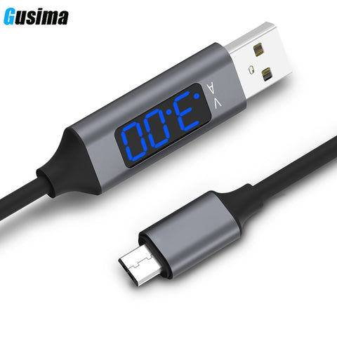 Micro USB Type C Cable Voltage and Current Display Fast Charging Data cable
