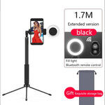 Bluetooth Selfie Stick Tripod with Ring Light Selfie Beauty Portrait Fill Lighting