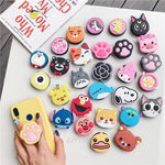 3D cartoon fold finger grip phone holder