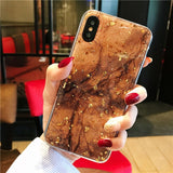 Lovable Phone Case For iPhone (Gold Foil Glitter Marble)