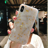 Lovable Phone Case For iPhone (Gold Foil Glitter Marble)