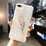 Lovable Phone Case For iPhone (Gold Foil Glitter Marble)