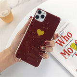 Lovable Phone Case For iPhone (Gold Foil Glitter Marble)