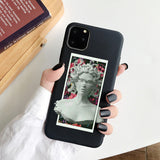 Love Couple Rose Soft Case For iPhone