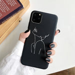 Love Couple Rose Soft Case For iPhone