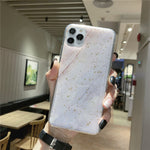 Lovable Phone Case For iPhone (Gold Foil Glitter Marble)