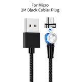 USB C Magnetic Cable, ZRSE 180 Degree Rotate Double Charge Nylon Brained Charging Cable