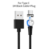 USB C Magnetic Cable, ZRSE 180 Degree Rotate Double Charge Nylon Brained Charging Cable
