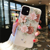3D Flower Silicon Phone Case For iPhone