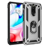 Redmi 8 Armor Ring Shock Proof Cover with Inbuilt Kickstand